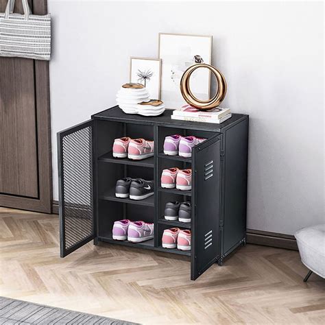 metal shoe storage cabinets